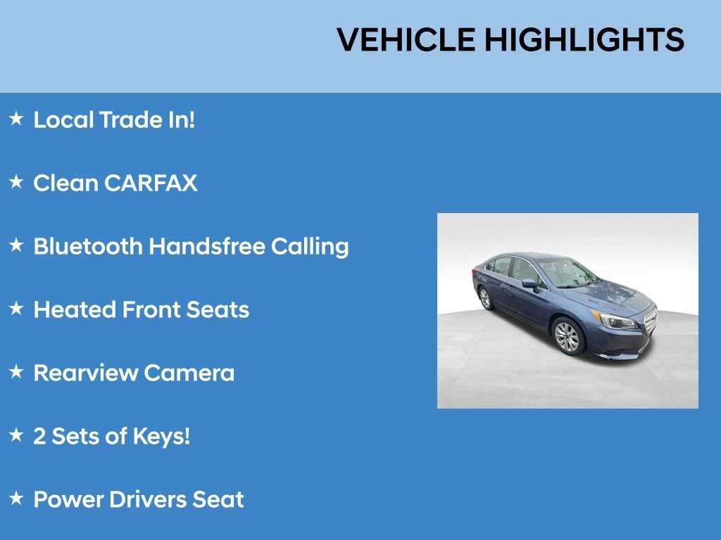 Used 2015 Subaru Legacy 2.5i Premium w/ Popular Package #1 AWD/4WD image 2