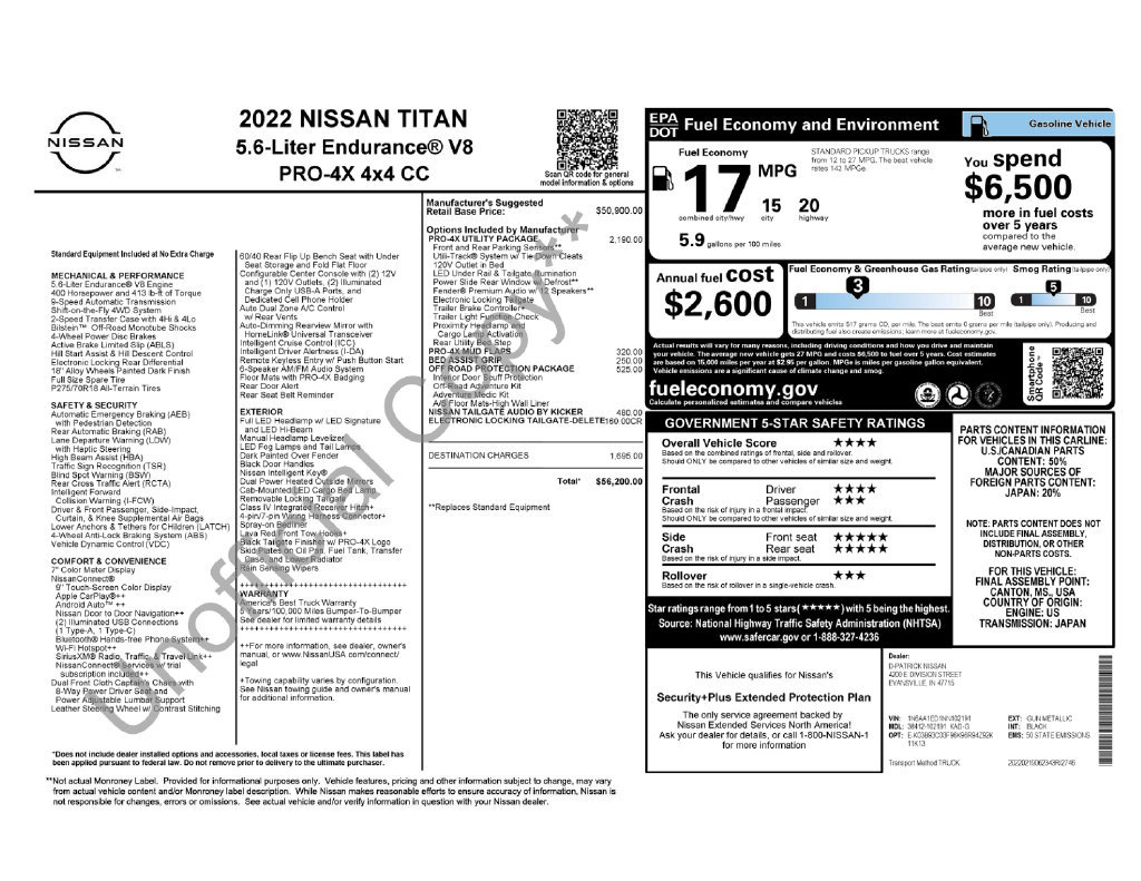 Used 2022 Nissan Titan PRO-4X w/ Pro-4x Utility Package AWD/4WD image 38