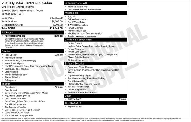 Used 2013 Hyundai Elantra GLS w/ Preferred Pkg image 5