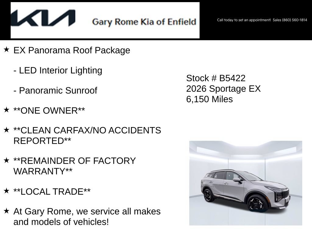 Certified 2026 Kia Sportage EX w/ EX Panorama Roof Package AWD/4WD image 7