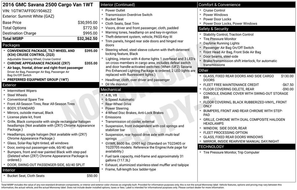 Certified 2016 GMC Savana 2500 image 39