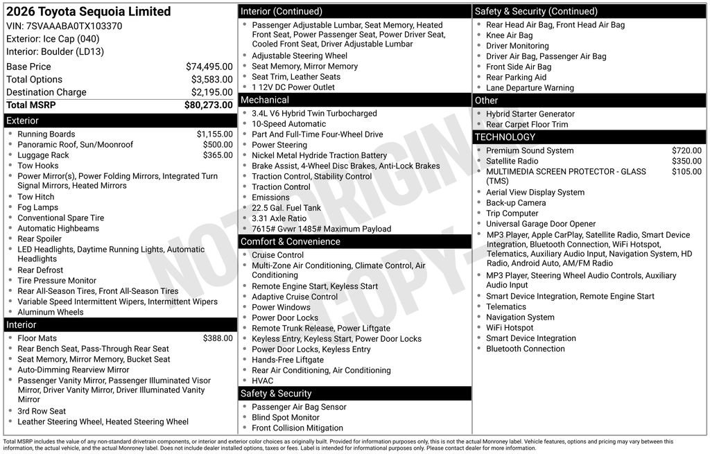 New 2026 Toyota Sequoia Limited AWD/4WD image 35