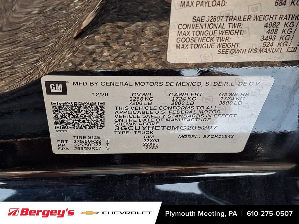 Certified 2021 Chevrolet Silverado 1500 High Country w/ Technology Package AWD/4WD image 32