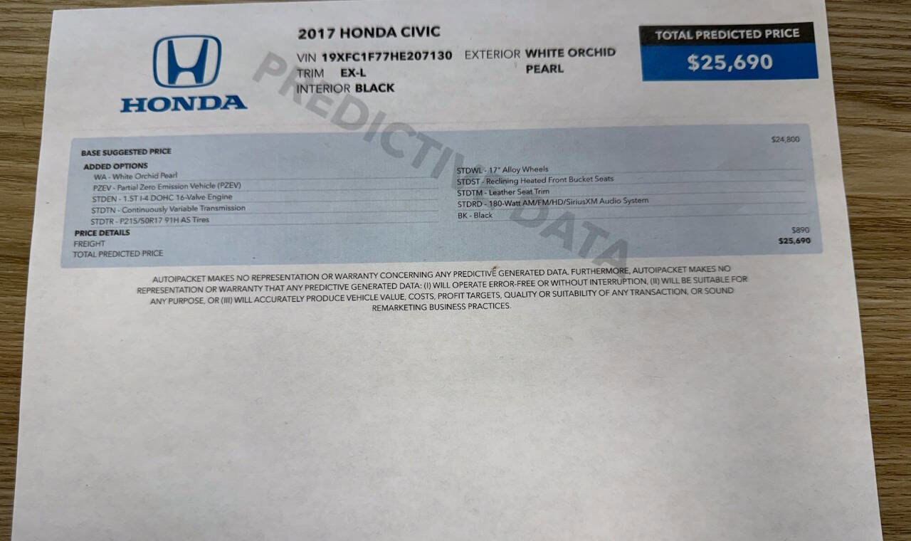 Used 2017 Honda Civic EX-L image 81