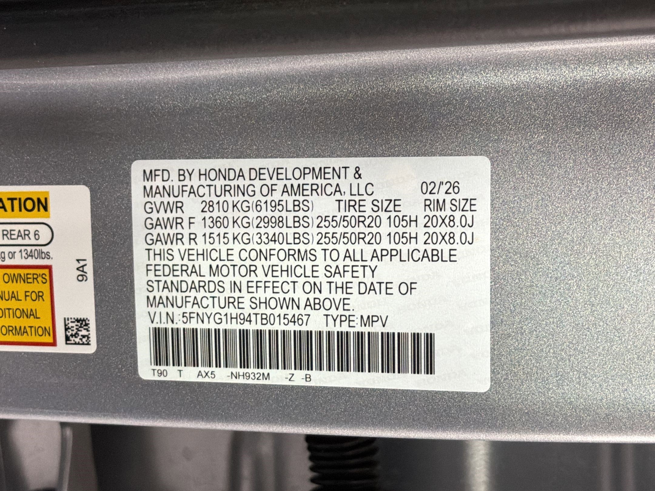 New 2026 Honda Pilot Black Edition image 20