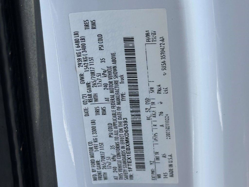 Used 2021 Ford F150 XL w/ Equipment Group 101A High AWD/4WD image 30