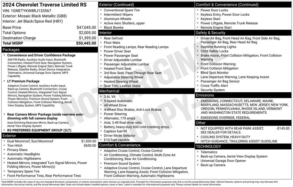 Certified 2024 Chevrolet Traverse RS image 35