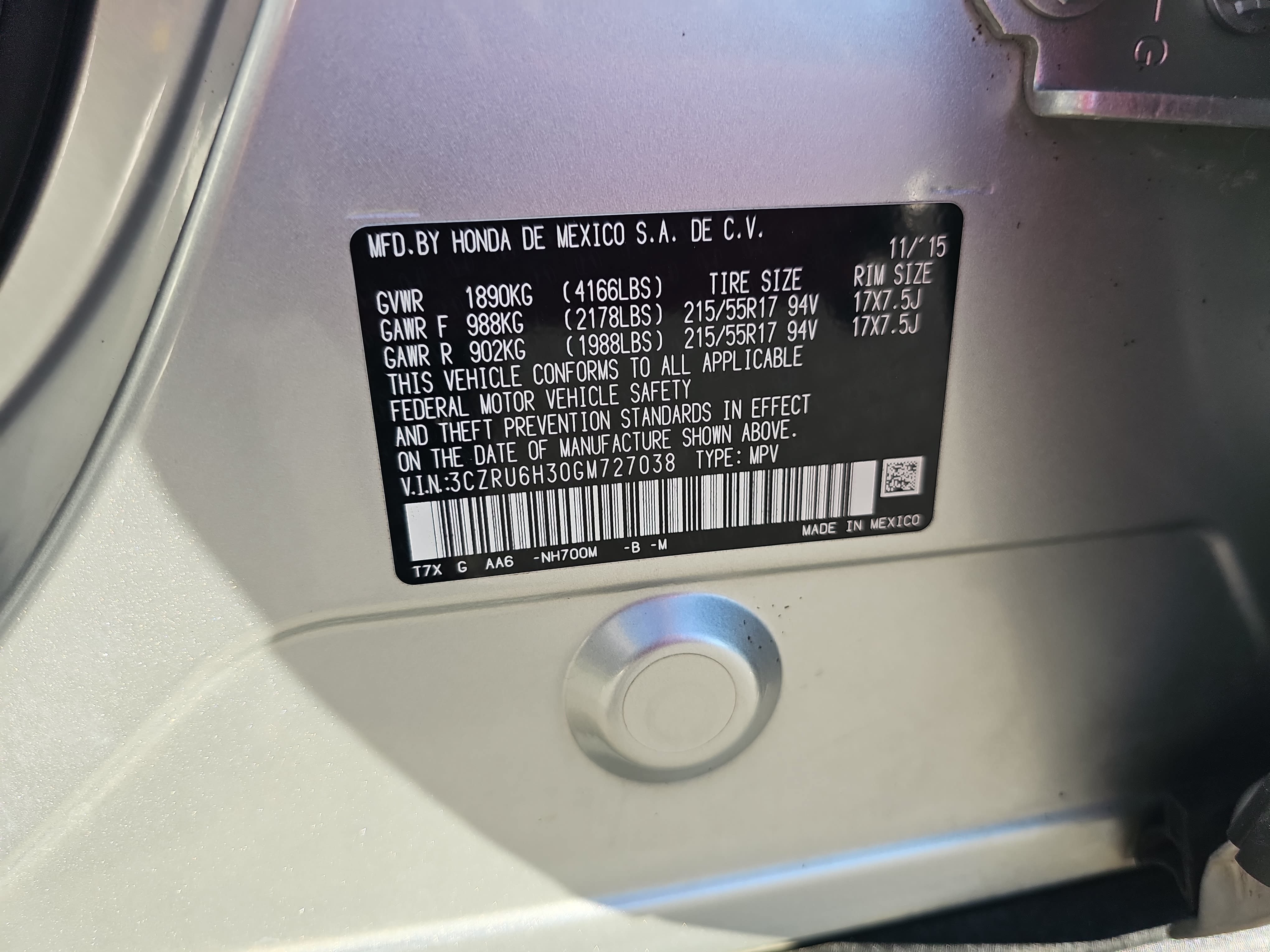 Used 2016 Honda HR-V LX image 35