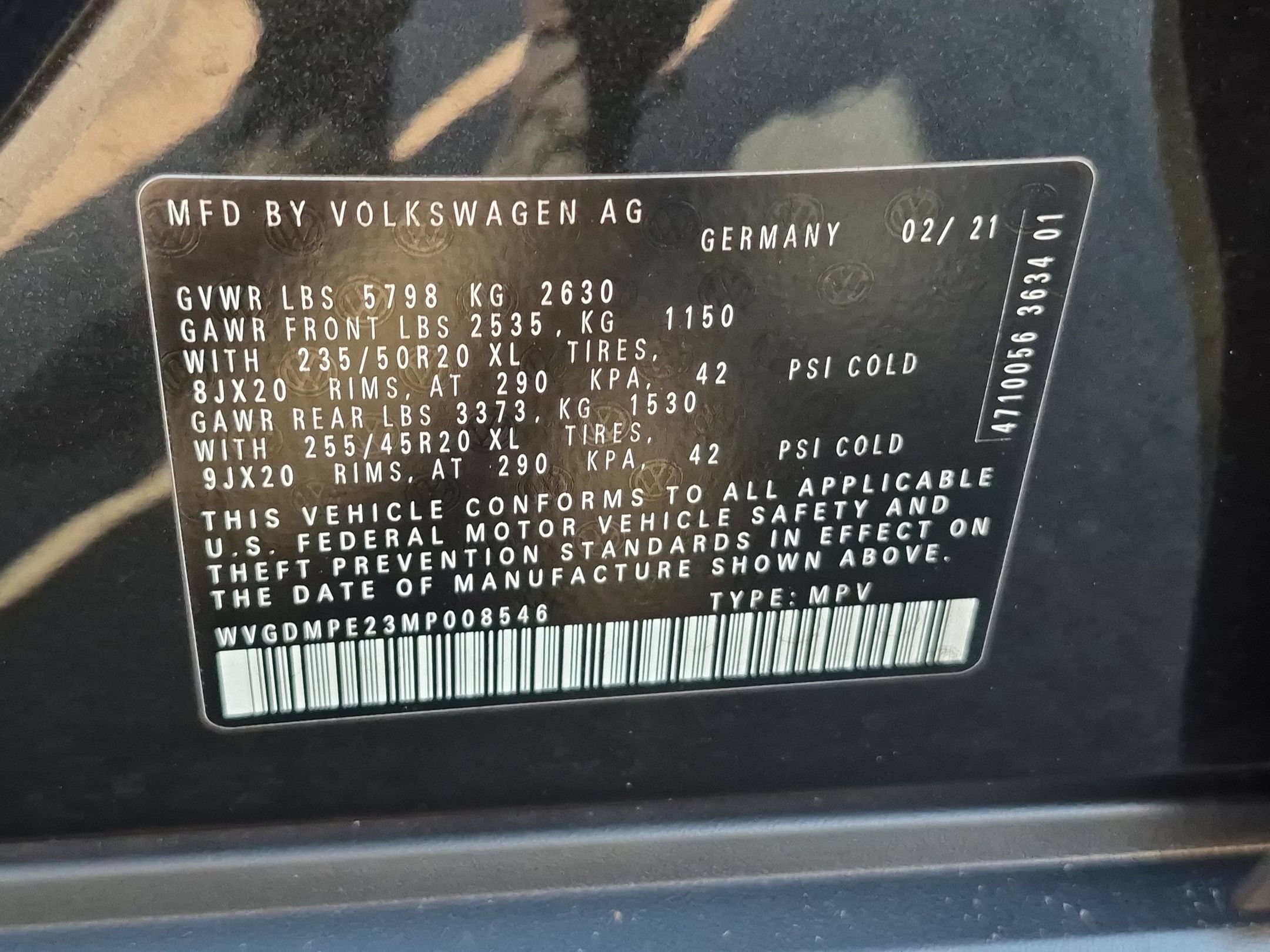 Used 2021 Volkswagen ID.4 1st Edition w/ ID.4 Protection Package RWD image 26