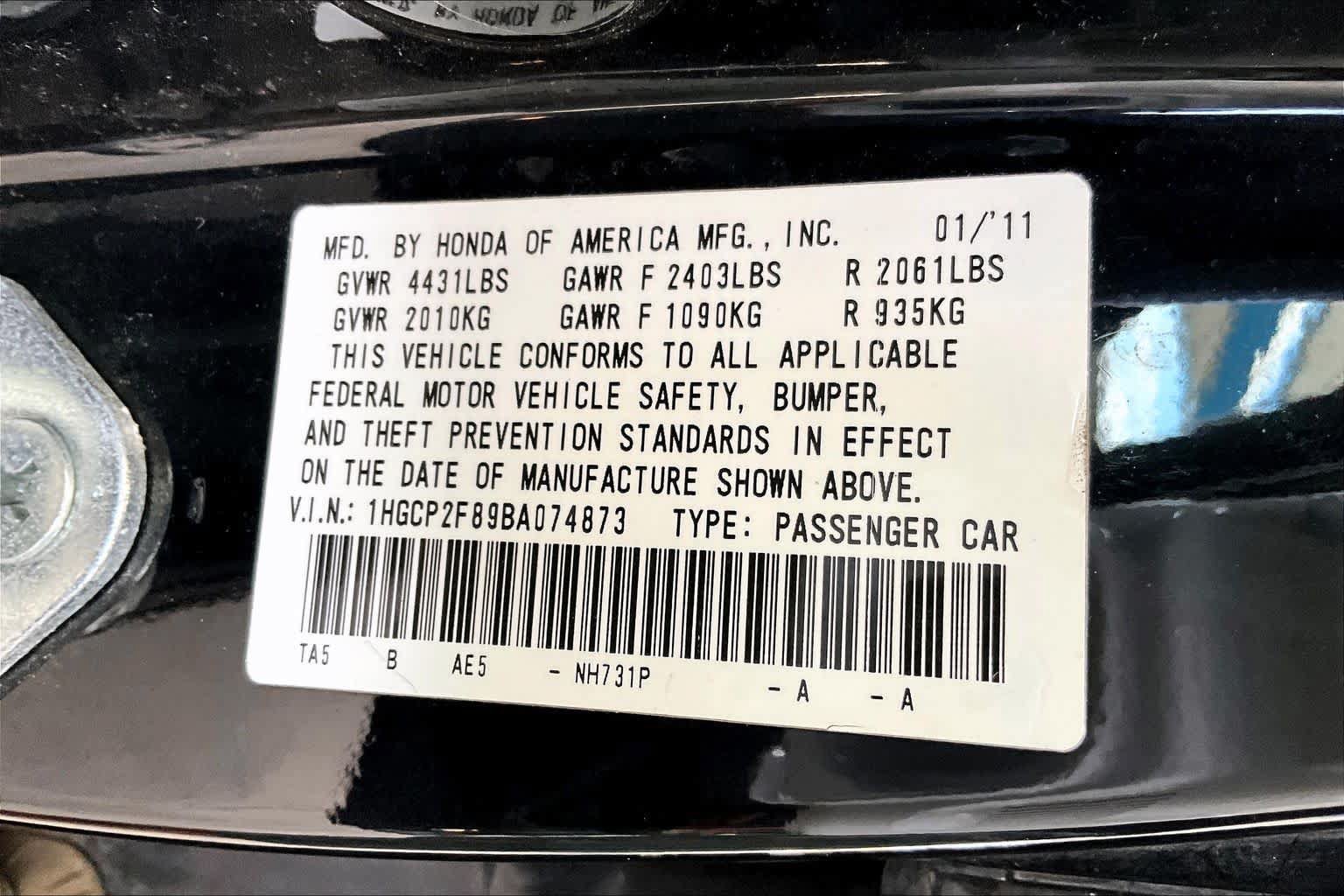 Used 2011 Honda Accord EX-L image 32