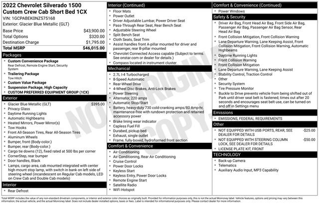 Used 2022 Chevrolet Silverado 1500 Custom image 2