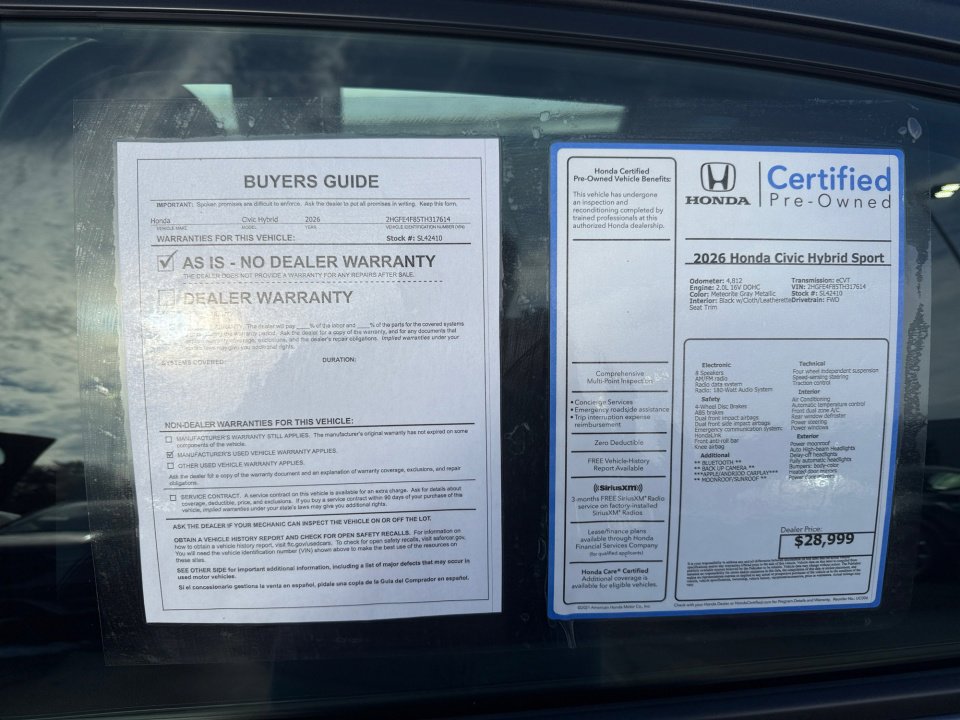 Certified 2026 Honda Civic Sport image 37