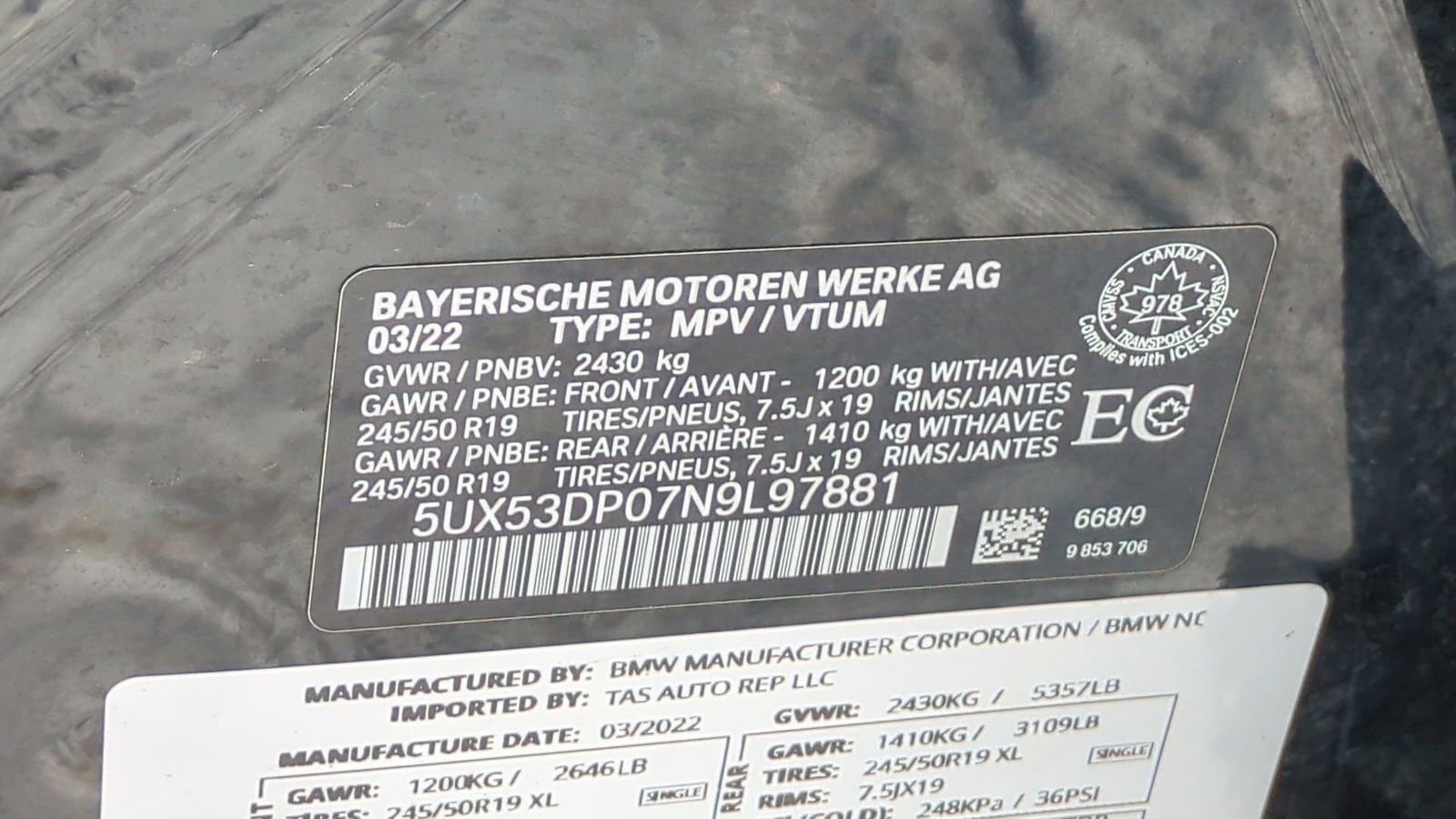 Used 2022 BMW X3 xDrive30i image 38