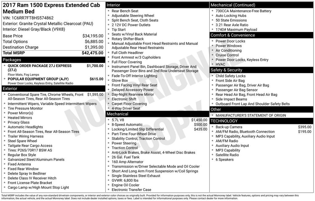 Used 2017 RAM 1500 Express AWD/4WD image 22
