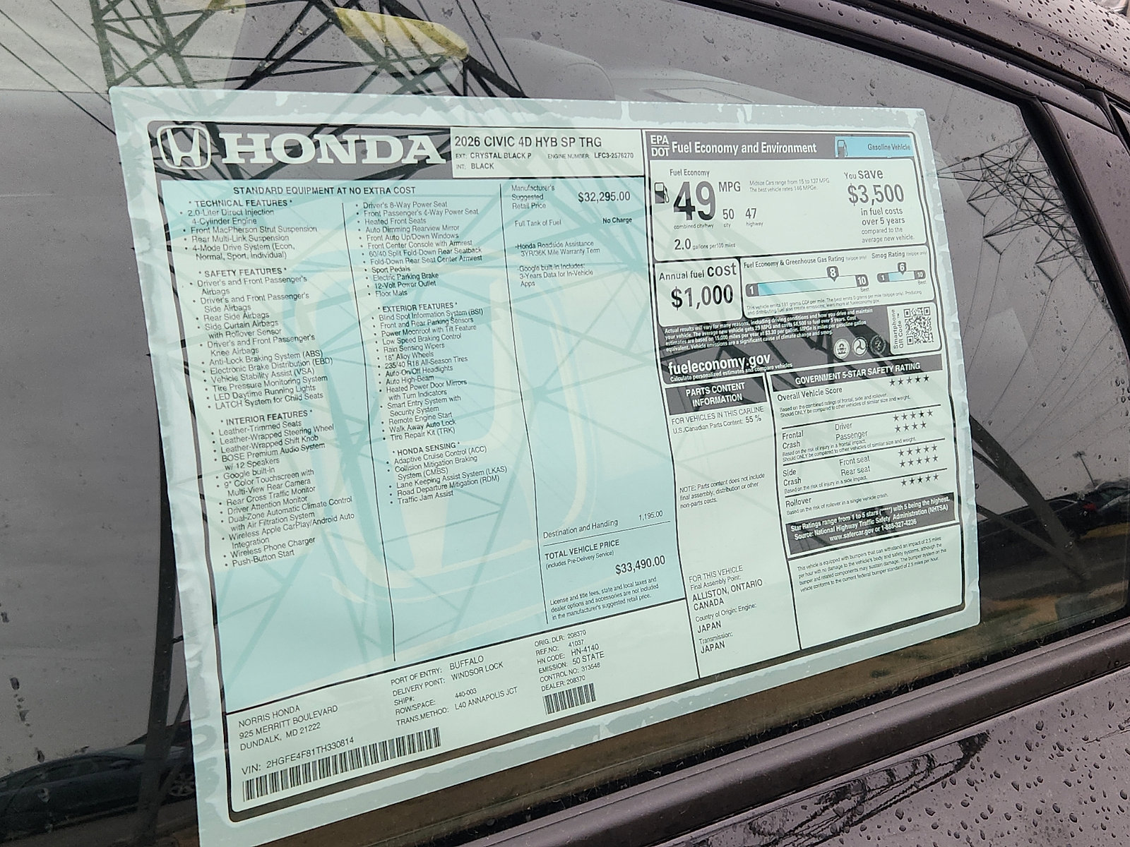 New 2026 Honda Civic Sport Touring image 19