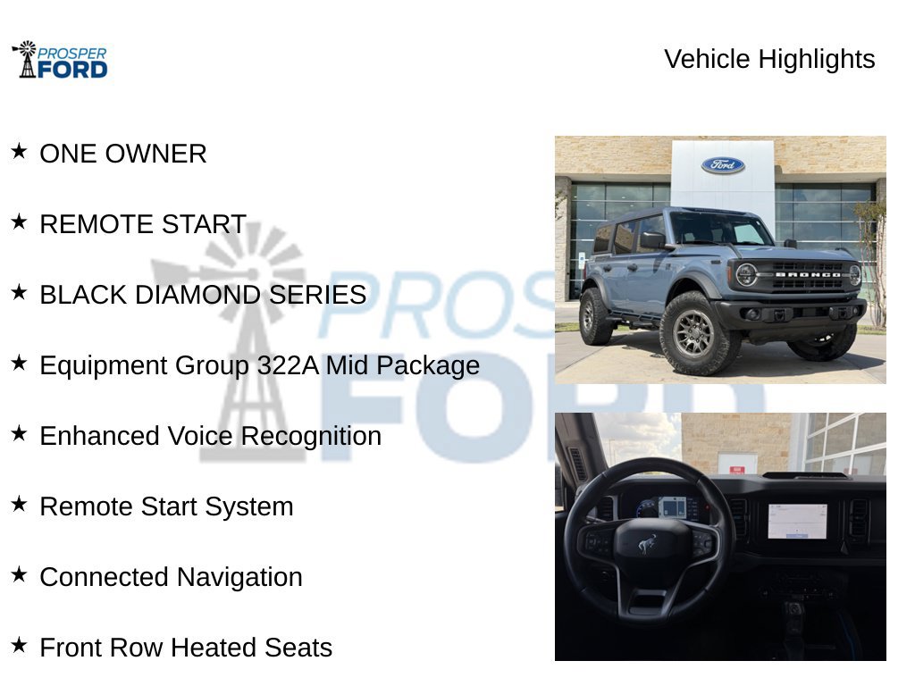 Used 2023 Ford Bronco Black Diamond AWD/4WD image 5