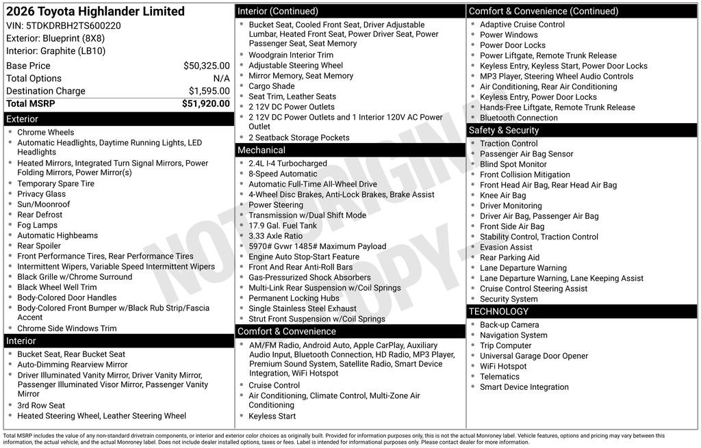 Used 2026 Toyota Highlander Limited image 34
