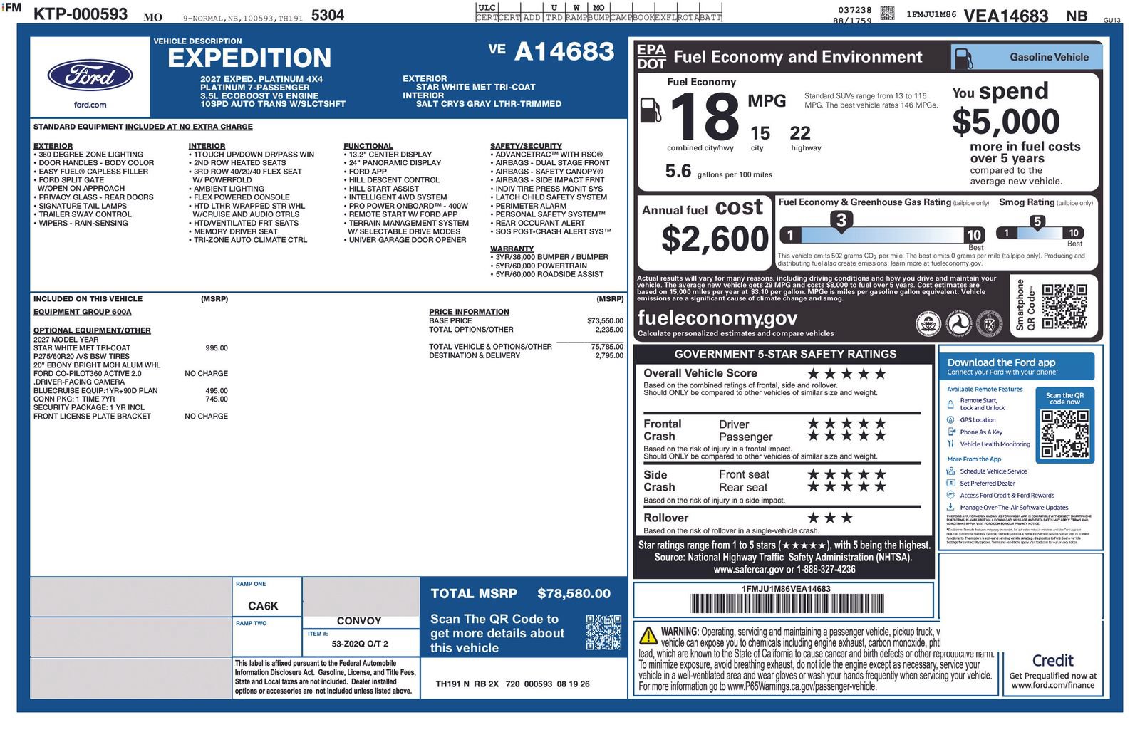 New 2027 Ford Expedition Platinum AWD/4WD image 28