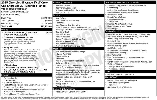 Used 2025 Chevrolet Silverado EV LT AWD/4WD image 46