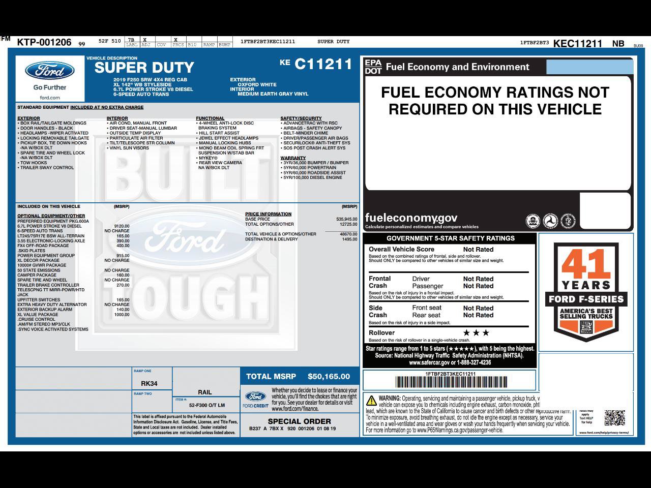 Used 2019 Ford F250 XL w/ XL Value Package AWD/4WD image 4