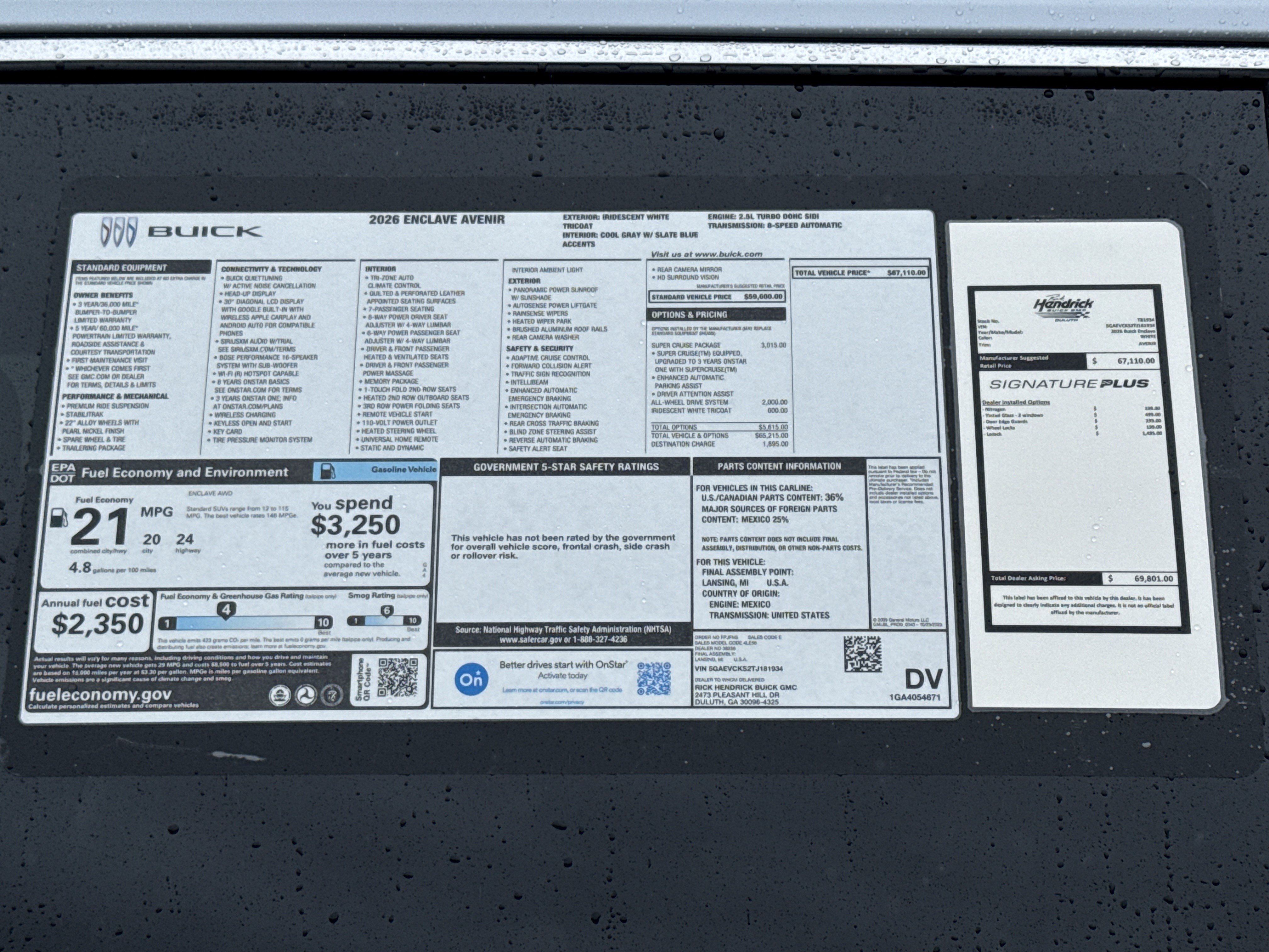 New 2026 Buick Enclave Avenir w/ Super Cruise Package image 39