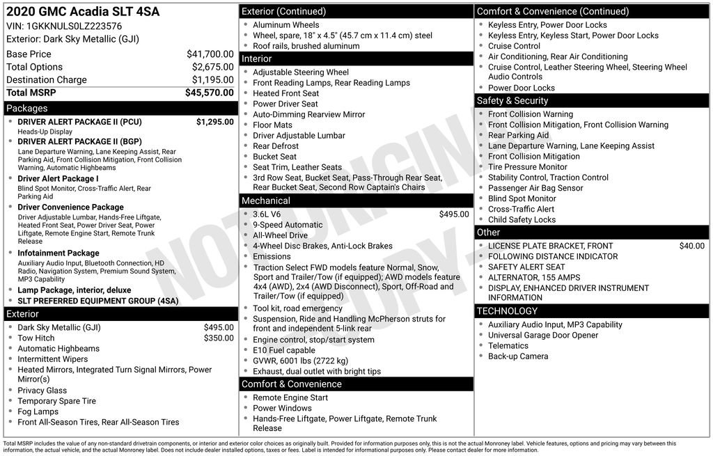 Used 2020 GMC Acadia SLT w/ Driver Alert Package II AWD/4WD image 5