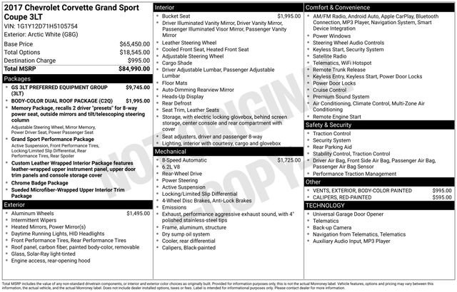 Certified 2017 Chevrolet Corvette Grand Sport image 5