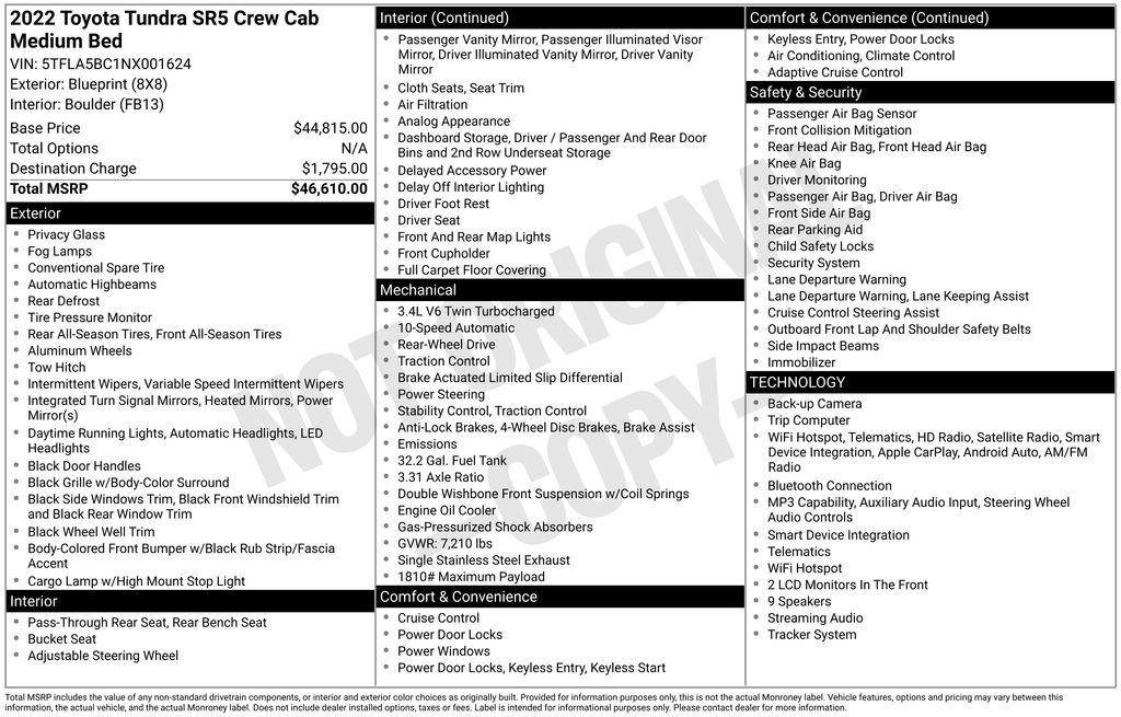 Used 2022 Toyota Tundra SR5 RWD image 5