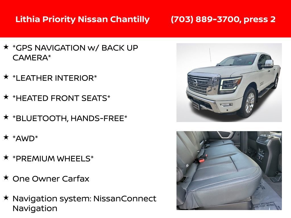Certified 2021 Nissan Titan SL w/ Moonroof Package image 6