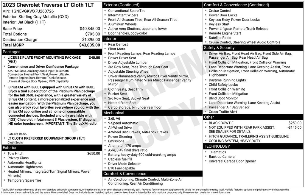 Certified 2023 Chevrolet Traverse LT image 2
