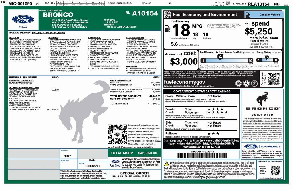 Used 2024 Ford Bronco Black Diamond image 4