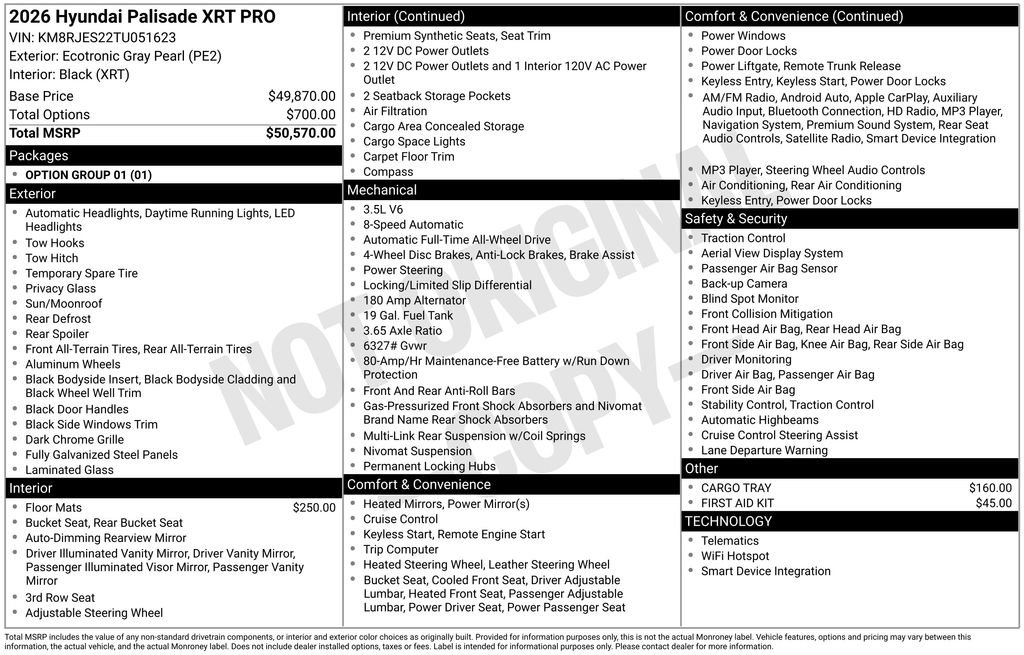 New 2026 Hyundai Palisade XRT Pro image 38