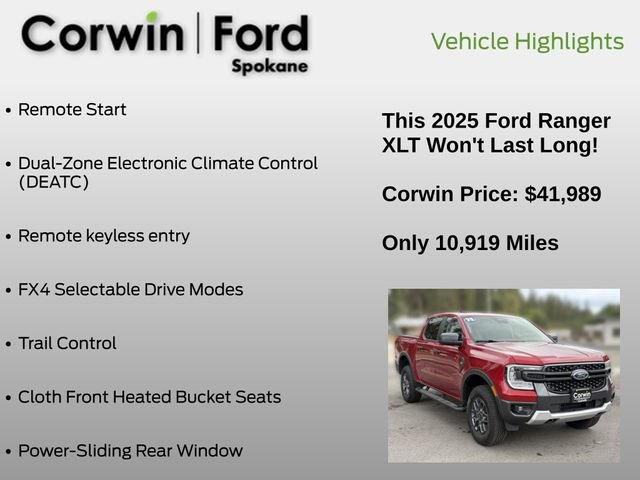 Used 2025 Ford Ranger XLT w/ Equipment Group 301A High AWD/4WD image 25