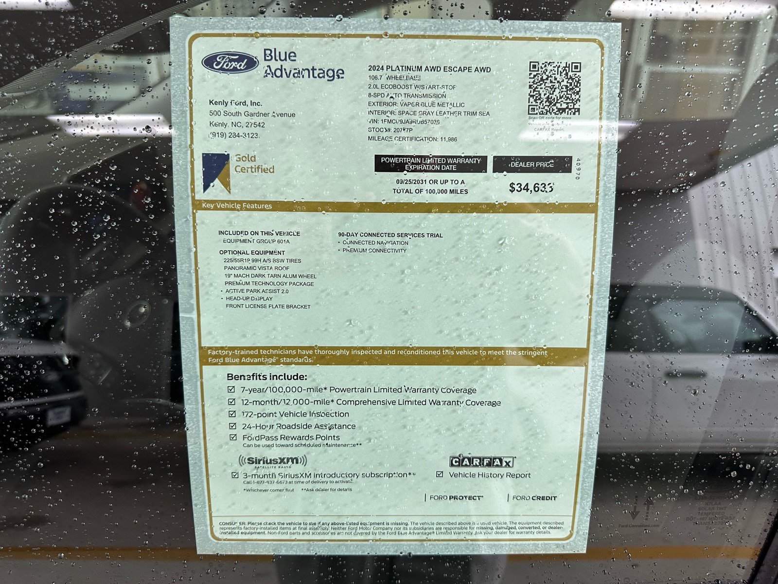 Certified 2024 Ford Escape Platinum w/ Premium Technology Package AWD/4WD image 5