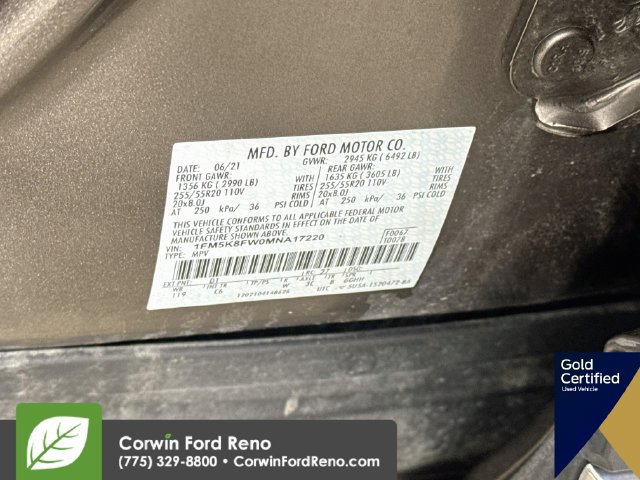 Certified 2021 Ford Explorer Limited w/ Hybrid Equipment Group 310A AWD/4WD image 36