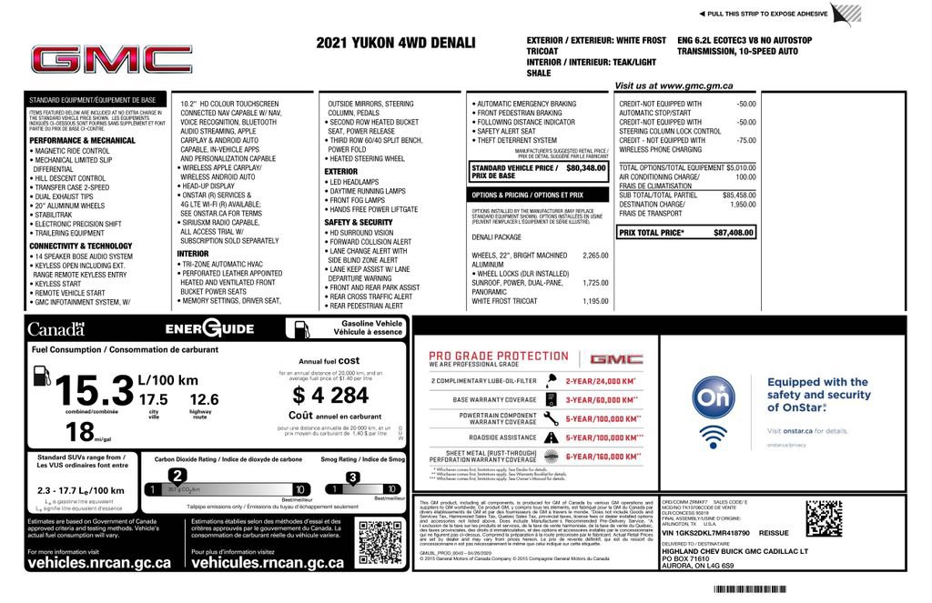 Used 2021 GMC Yukon Denali AWD/4WD image 2