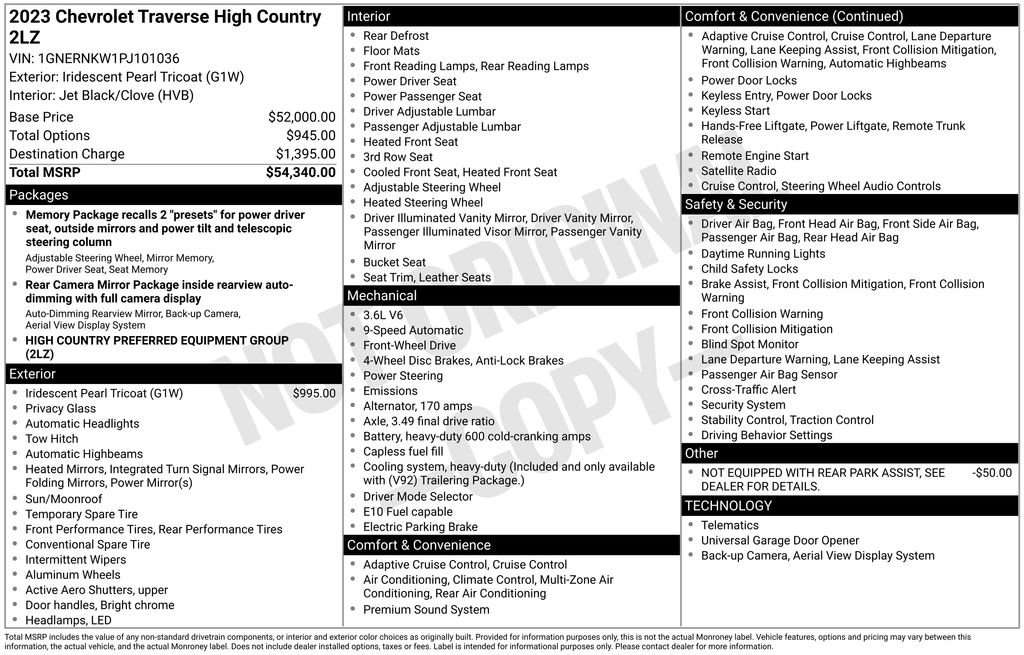 Used 2023 Chevrolet Traverse High Country FWD image 21
