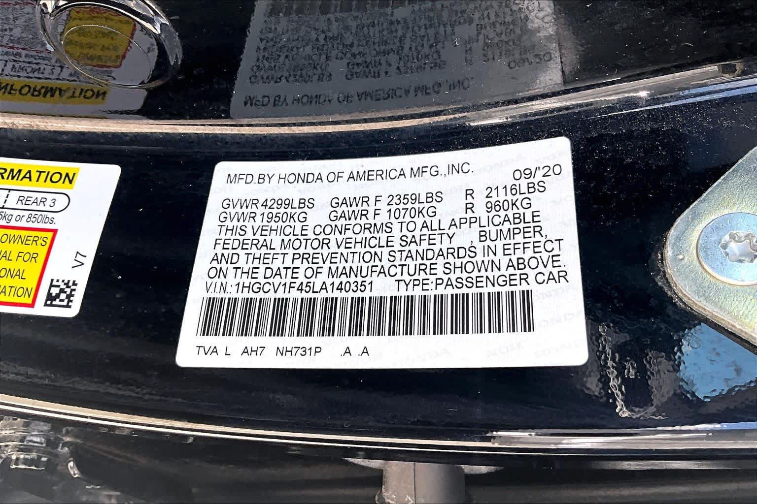 Used 2020 Honda Accord EX image 32