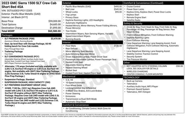 Certified 2023 GMC Sierra 1500 SLT w/ SLT Premium Package AWD/4WD image 7
