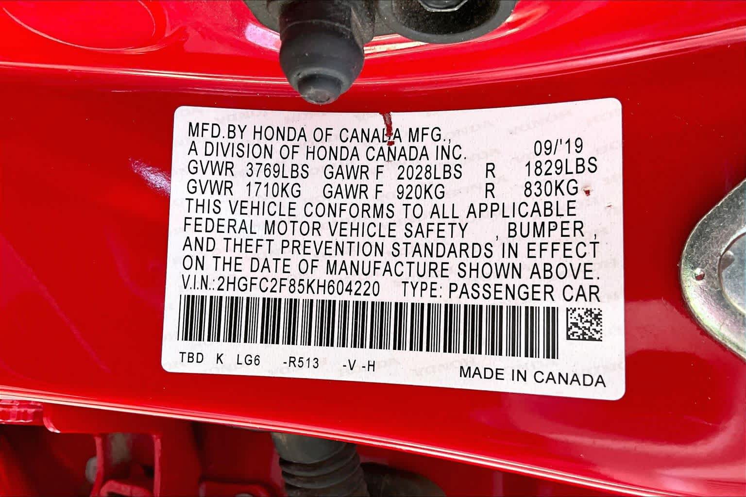 Used 2019 Honda Civic Sport image 35