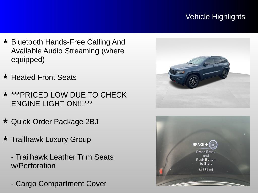 Used 2020 Jeep Grand Cherokee Trailhawk w/ Trailhawk Luxury Group AWD/4WD image 8