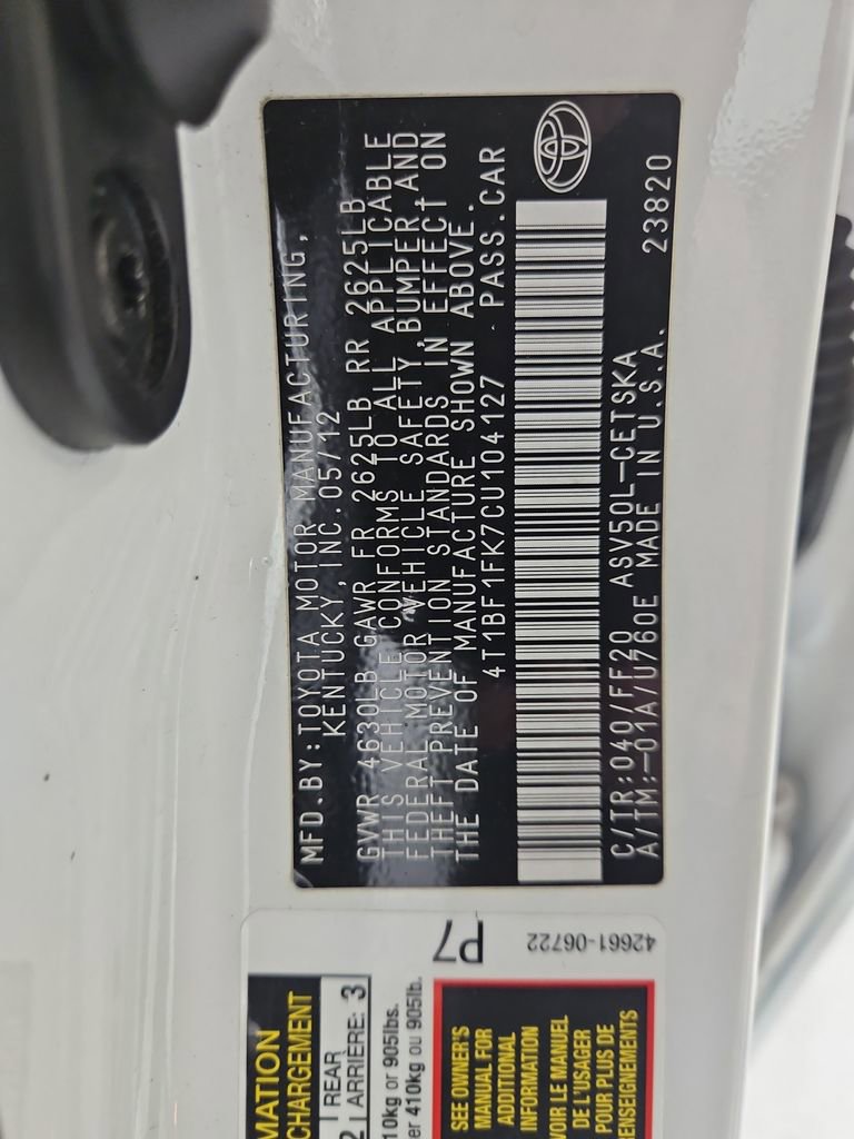 Used 2012 Toyota Camry SE image 27