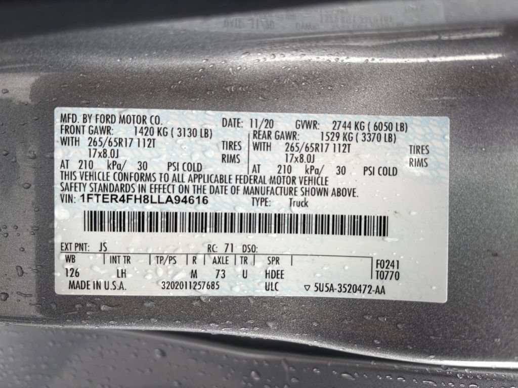 Used 2020 Ford Ranger XLT w/ Equipment Group 301A Mid AWD/4WD image 25