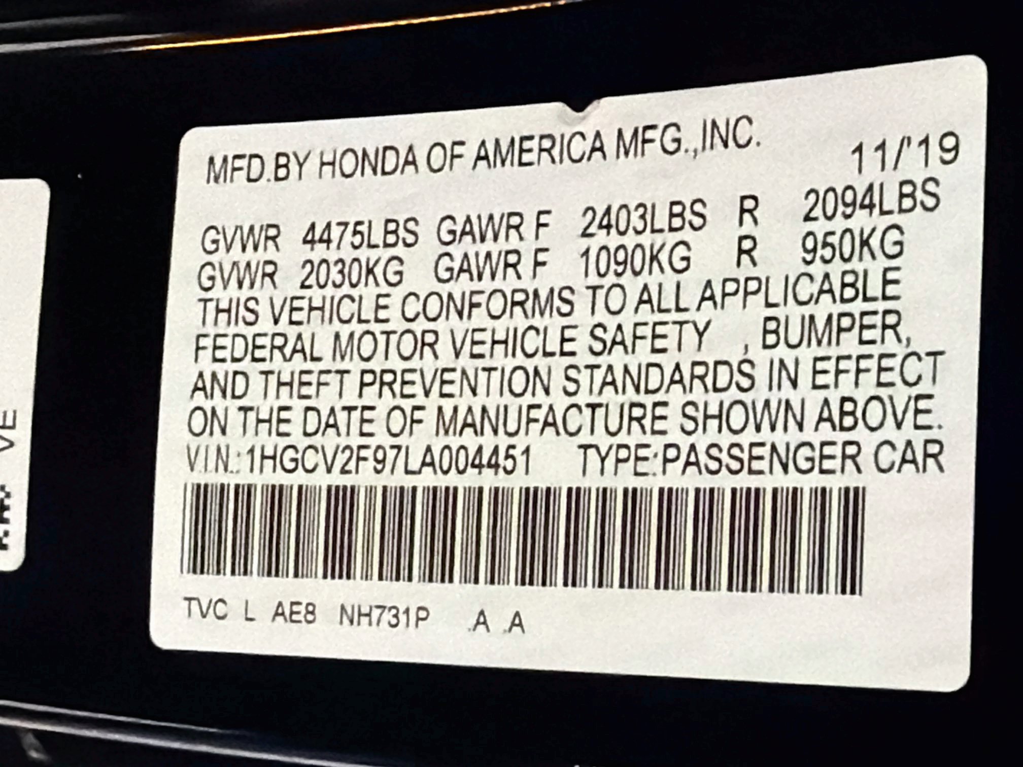 Used 2020 Honda Accord Touring image 12