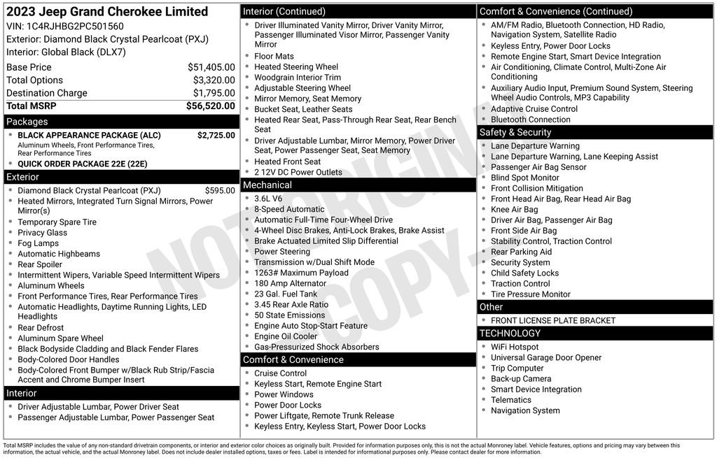 Used 2023 Jeep Grand Cherokee Limited w/ Black Appearance Package AWD/4WD image 17