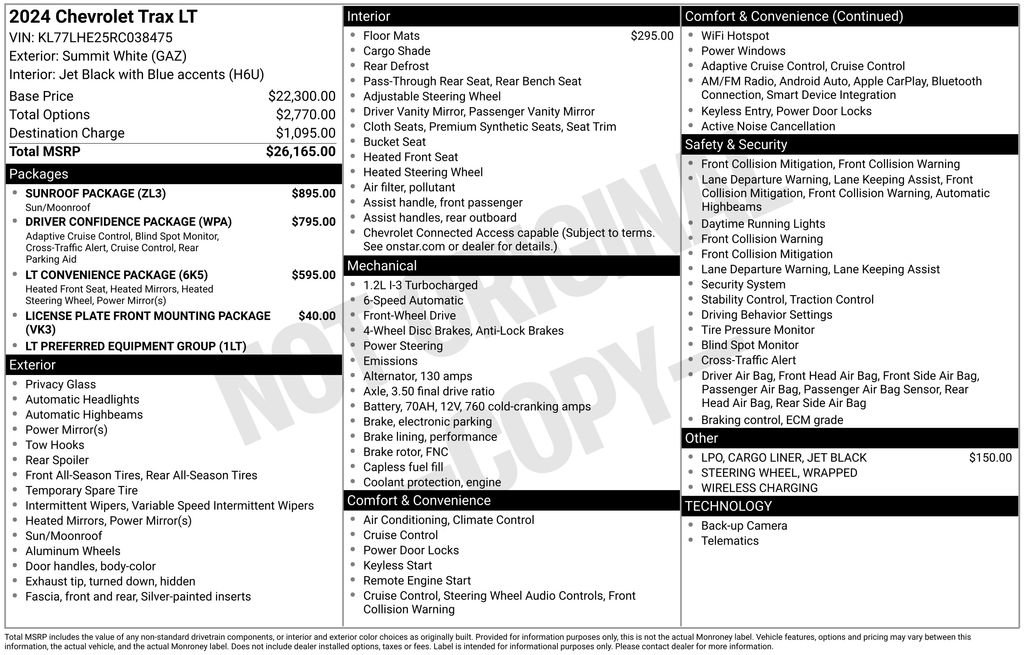 Certified 2024 Chevrolet Trax LT w/ Sunroof Package FWD image 34