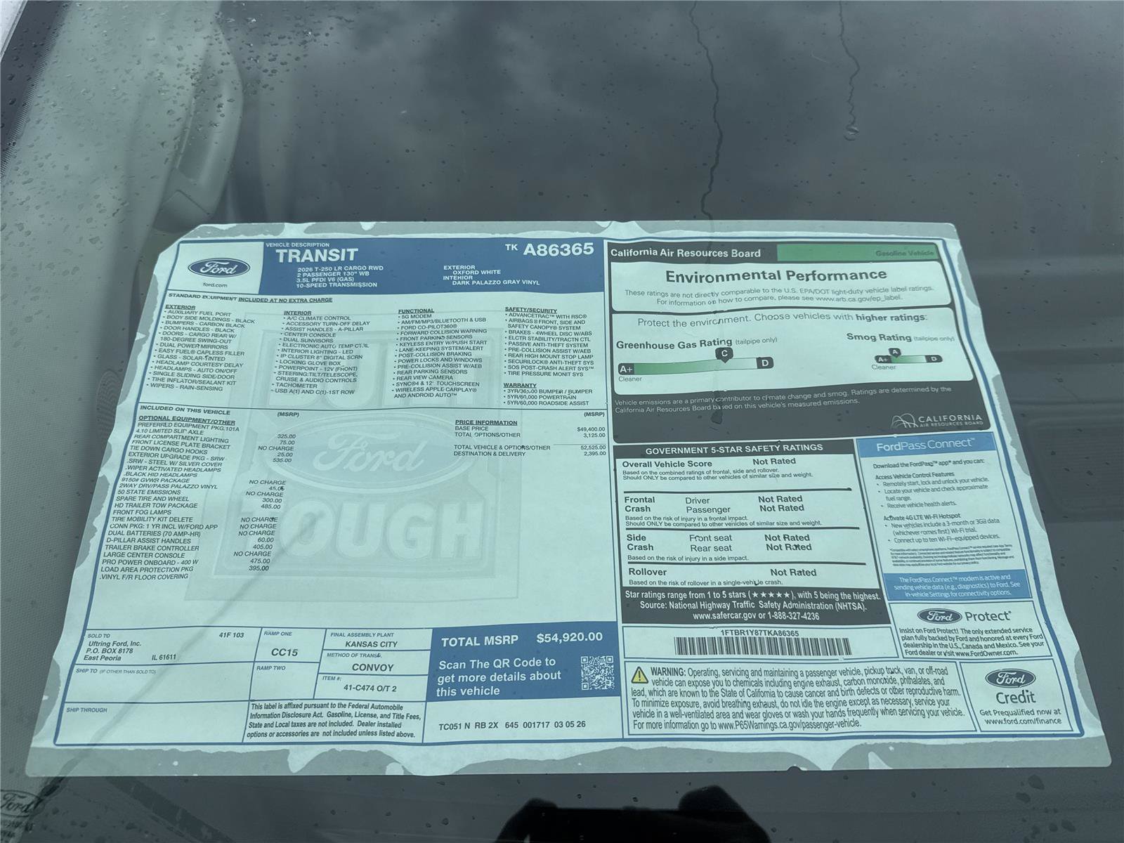 New 2026 Ford Transit 250 Low Roof w/ Exterior Upgrade Package RWD image 14