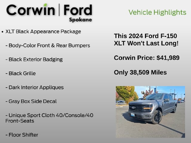 Used 2024 Ford F150 XLT w/ Equipment Group 302A MID AWD/4WD image 6