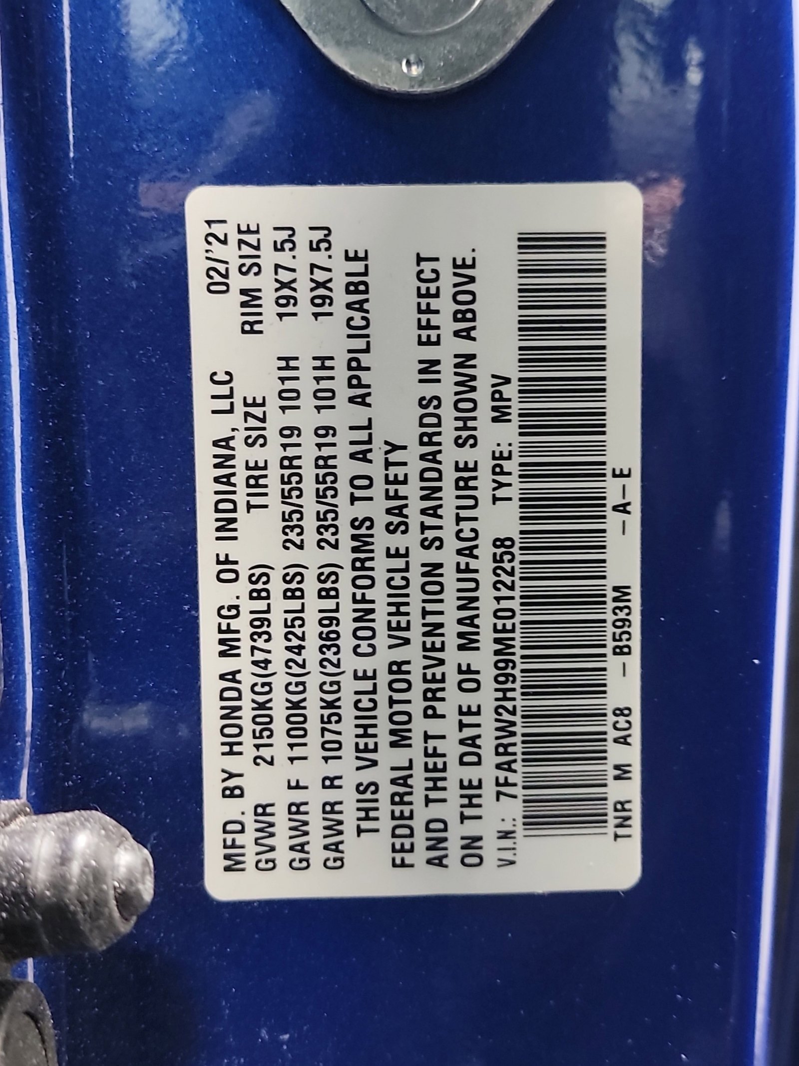 Certified 2021 Honda CR-V Touring image 33