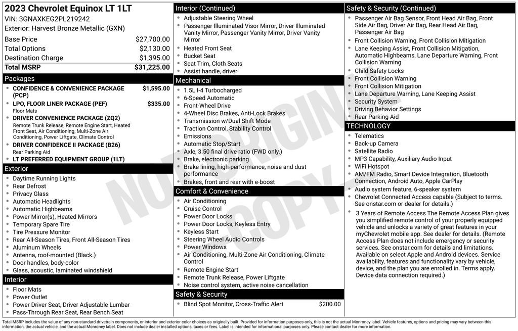 Used 2023 Chevrolet Equinox LT FWD image 44